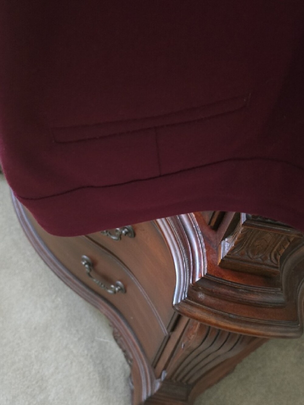 Talbots Burgundy Wide-Leg Pants - Picture 2 of 4